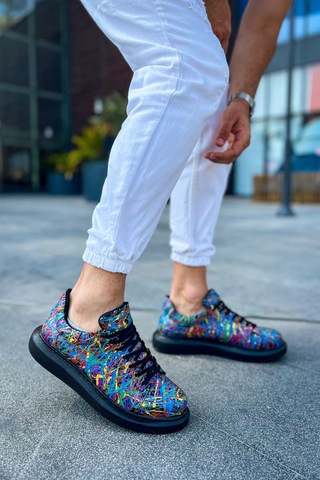 Ch254 Cst Pittura Erkek Ayakkabı 538 Crazy Splush Sıyah Siyah