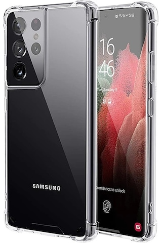 Sm Galaxy Uyumlu S21 Ultra - S30 Ultra Shockproof Darbe Emici Silikon - Kılıf- 5775 Şeffaf
