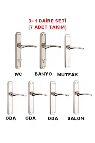 Bravo Kapı Kolu Saten xx 3+1 Daire Seti xx (7 Takım)
