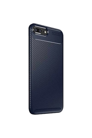 Apple Uyumlu iPhone 7 8 Karbon Desenli Negro Silikon Kılıf Lacivert