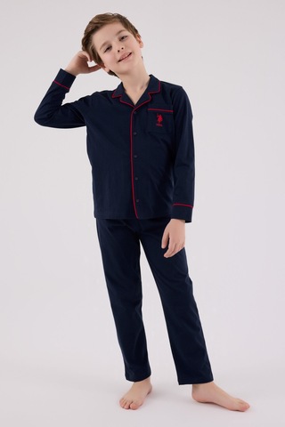 U.S. Polo Assn. Erkek Çocuk Lacivert Pijama Takımı Us2234-c-v1
