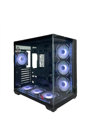 Zoko Emperor Siyah 7x12cm Argb Fanlı Atx Gaming Akvaryum Kasa