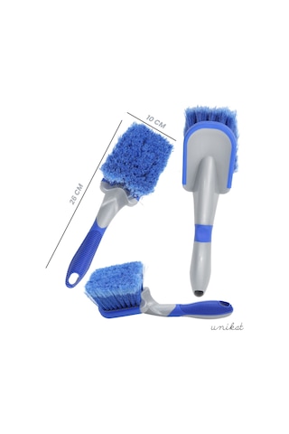 Premium Kısa Saplı Araç Tekerlek Lastik Fırçası Oto Lastik, Jant, Davlumbaz Ve Kumaş Paspas Yıkama Fırçası 1 Adet