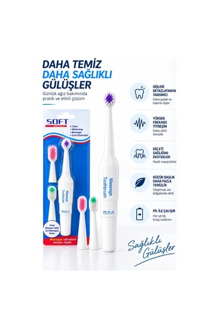 Diş Eti Masajlı Elektrikli Diş Fırçası Pratik Kullanım 50908552