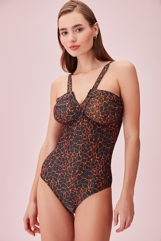 Suwen Detaylı Straplez Mayokini Sb24115a1310 Çok Renkli