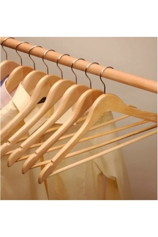 24 Adet Ahşap Askı Ahşap Elbise Askısı Ahşap Kıyafet Askısı Dolap Ahşap
