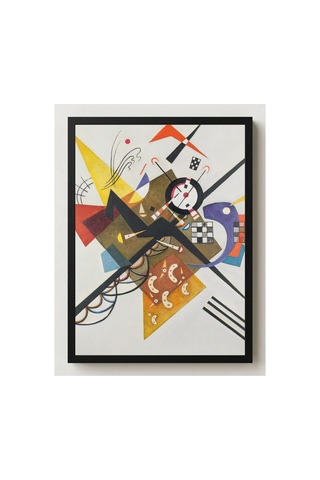 Modern Sanat Kandinsky Beyaz Üzerine Iı Çerçevesiz Poster 21x30 Cm A4 Tablo Modern Sanat