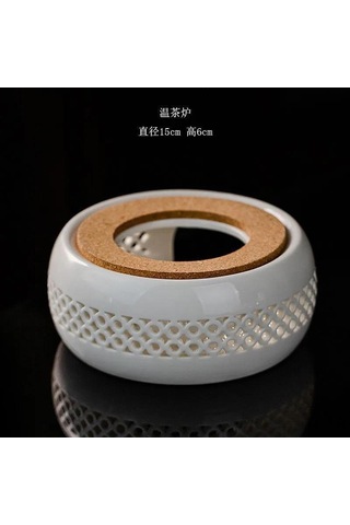 Youmex Beyaz Seramik Çaycıklı Isıtıcı - Her Boyutta Çayı Sıcak Tutarak Konforlu Ortam Oluşturur Beyaz