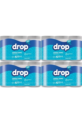 Drop Çift Katlı Kağıt Havlu 4 x 6'lı