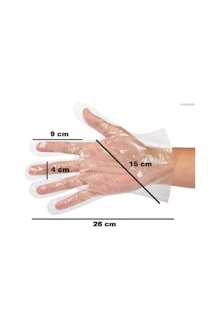 Şeffaf Eldiven Poşet Hışır Eldiven 10 X 100'Lü Paket