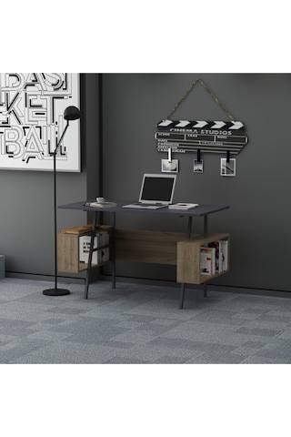 Ironi Çalışma Masası Antrasit Ceviz