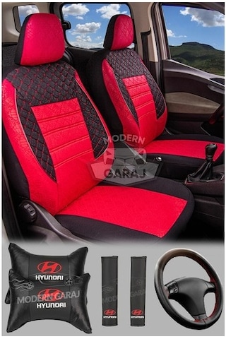 Hyundai Accent Era Fitilli Koltuk Kılıfı Boyun Yastığı Kemer Konf