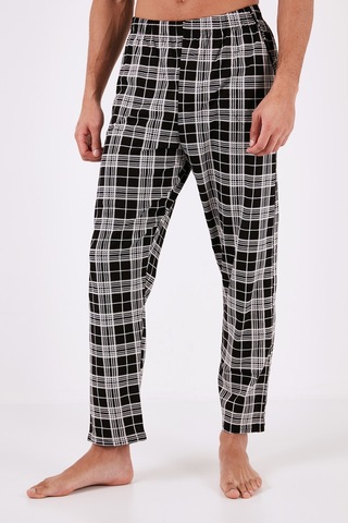 Buratti Ekoseli Pamuklu Regular Fit Kısa Kollu Erkek Pijama Takımı 6572006 Siyah