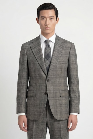Giotelli Erkek Siyah Dar Kesim Slim Fit Viskon Dokuma Normal Bel 6 Drop Klasik Takım Elbise
