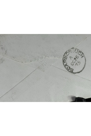 İngiltere Klasik Dönem 1875 Victoria Dönemi Red Penny Pullu Zarf Postadan Geçmiş Varış Damgalı