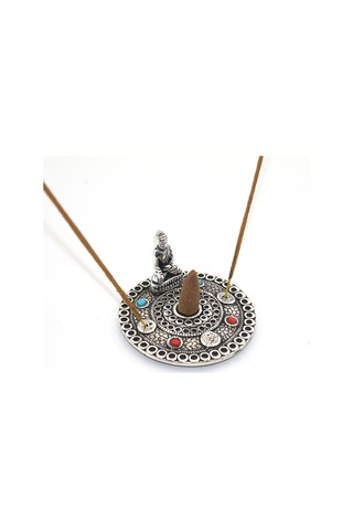 2 Adet Tütsülük Metal Yuvarlak Budalı Tasarım 10 Cm, Tütsü Tutucu Tütsü Kabı, Incense Burner Aroma Burner