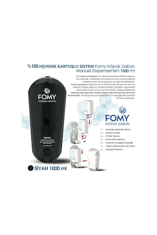 Fomy Köpük Sabun Siyah Dispenser 1000 Ml-59