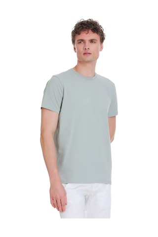 Hatemoğlu Gri Regular Fit Bisiklet Yaka Pamuklu Tişört 1996530 Gri-01