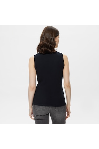 Nautica Kadın Siyah Kolsuz T-shirt Düz 35v422t Siyah