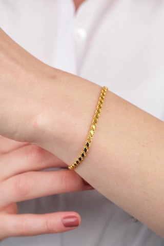 14 Ayar Altın Arpa Zincir Bileklik Gold Sarı Altın
