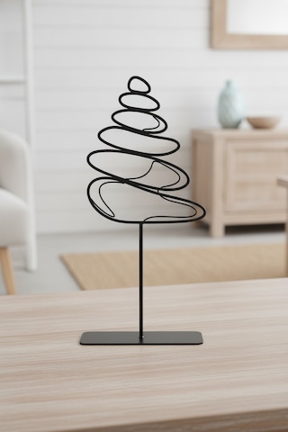 Zen Denge Taşları Tasarım Tek Çizgi Sanatsal Tasarım Metal Dekoratif Masaüstü Biblo