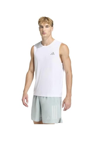 Adidas Running Essentials Erkek Beyaz Yuvarlak Yaka Atlet