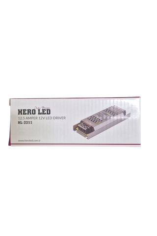 Hero Led 12.5 Amper Ultra Slim Kasa 12 Volt Şerit Led Trafosu -