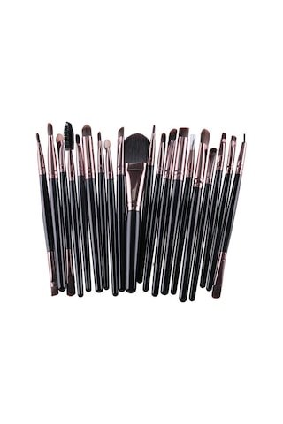 Cbtx Ahşap Saplı Makyaj Fırça Seti Siyah 20'li