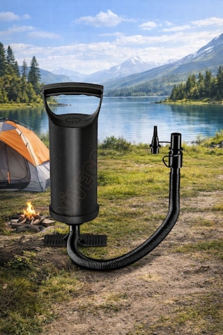 Nivego Çift Kişilik Şişme Yatak Dahili Pompalı 203x152x22cm Kamp & Ev Kullanımı İçin Delinmeye Ve Kesilmeye Dayanıklı Lacivert