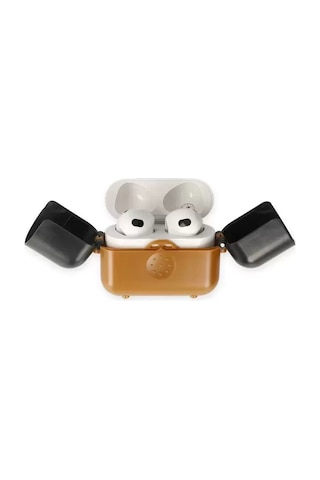 Newface Apple Uyumlu AirPods 3 3.nesil Basmalı Kılıf - Kahverengi-siyah Çok Renkli