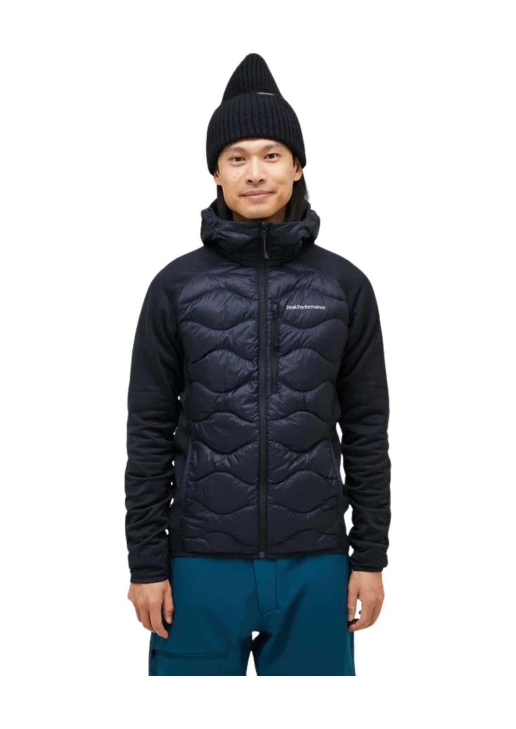 Peak Performance Peak Performance M Helium Down Hybrid Hood Erkek Siyah Outdoor Ceketi 001 Siyah
