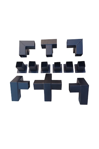 15 Pergola Çardak 8x8cm Montaj Seti Demir Bağlantı Gölgelik Ev