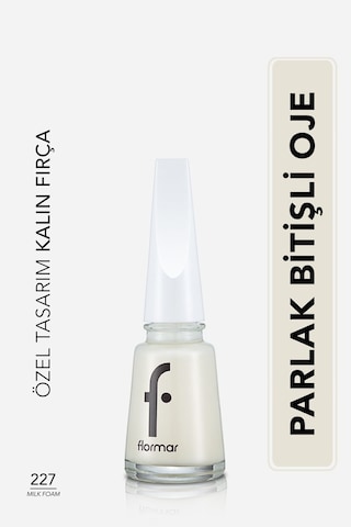 Flormar Sedefli Parlak Oje (BEYAZ) - Nail Enamel - 227 Milk Foam - 8682536035798