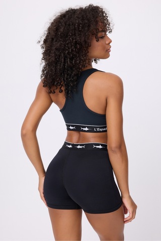 Athleshorts Yüksek Bel Kadın Uzun Boxer Şort -3081 Siyah