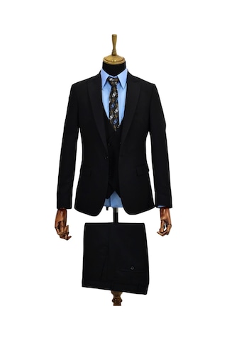 Erkek Siyah Silim Fit Takım Elbise Bgl-st02034 001
