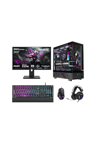 Dragos DRX7856 R7-7800X3D 32 GB 2 TB NVMe SSD 12 GB RTX5070 24.5" Free Dos Masaüstü Oyuncu Bilgisayarı