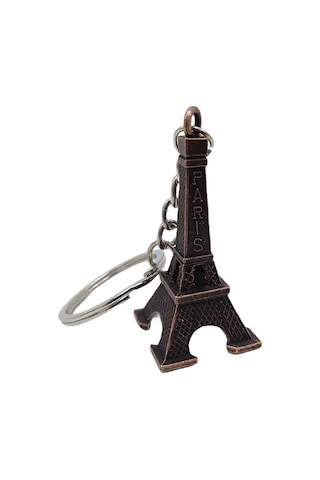 Paris Eyfel Kulesi 3D Metal Anahtarlık Bronz
