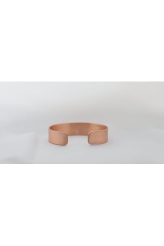 Dışı Dua Motifli İçi Mıknatıslı Bakır Bileklik Bakır