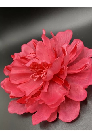 Amely Rid Kumaştan Büyük Çiçek Fiyonk Broş Tokalı 256858407 Pembe