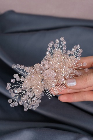 FdayAksesuar Gelinlere Özel Rigel Boncuklu Taraklı Toka Gelin Aksesuarı FRDY31512