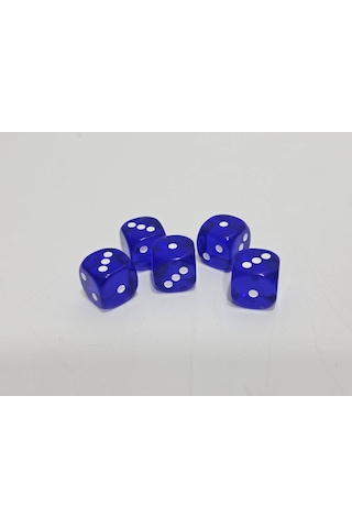 1-2-3 Oyun Zarı 16mm 6 Kenar - İki Tekrarlı 5 Adet