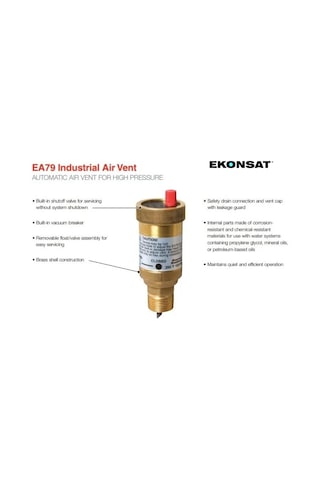 Honeywell Ea79a1004 Otomatik Hava Purjörü / Air Vent 3/4 X 1/2 Pirinç Hvac Hava Tahliye & Vakum Kırıcı