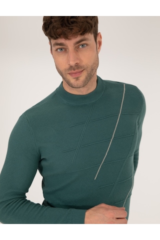 Pierre Cardin Erkek Yeşil Triko Kazak 50258800-vr054 Yeşil