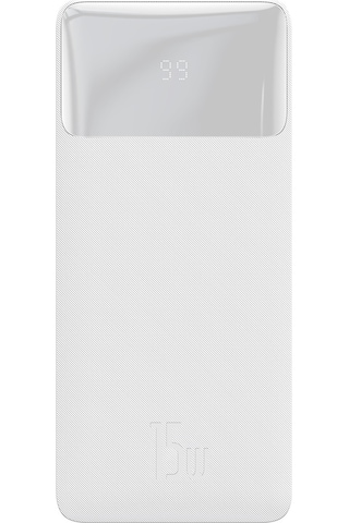 Baseus Bipow Overseas Edition Dijital Ekranlı 15 W 10000 mAh Powerbank Beyaz