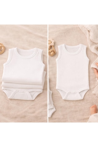 Ayağıma Getir 3'lü Bebek Atlet Body Zıbın Çıtçıtlı 100% Pamuk Çok Renkli