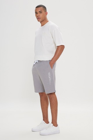 Ac&Co / Altınyıldız Classics Erkek Grı Melanj Standart Fit Normal Kesim Cepli Rahat Örme Şort Gri Melanj