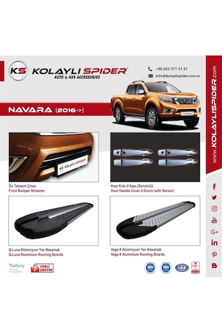 Nissan Navara Kapı Kolu 4 Kapı Krom Sensörlü 2016 ve Sonrası N11.344