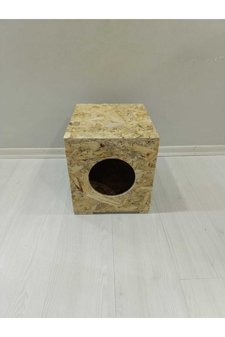 Kedi Yuvası Kedi Kulubesi Soğuğa Dayanıklı Osb Kedi 36x30x33 Cm