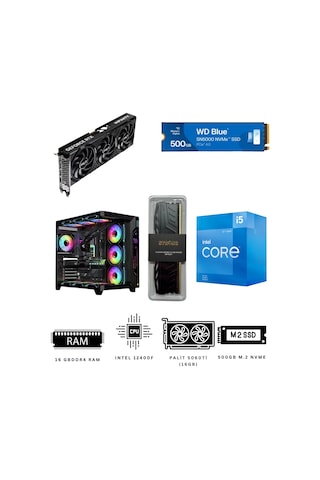 Alltech Virtual 16x İ512400f 16gb Ddr4 500gb Nvme Rtx 5060ti Ekran Kartlı Oyuncu Bilgisayarı