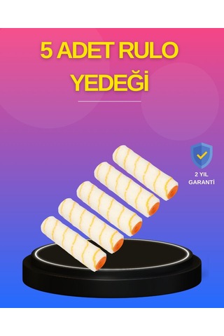 Hepsi 5 Li Detay Boya Rulo Takımı Pürüzsüz Yüzey İçin İdeal Najmaddin